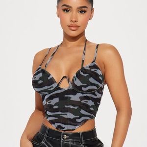 Camo corset top